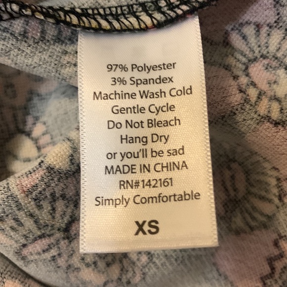 XS Floral LuLaRoe Cassie Pencil Skirt - NWT - Picture 4 of 5